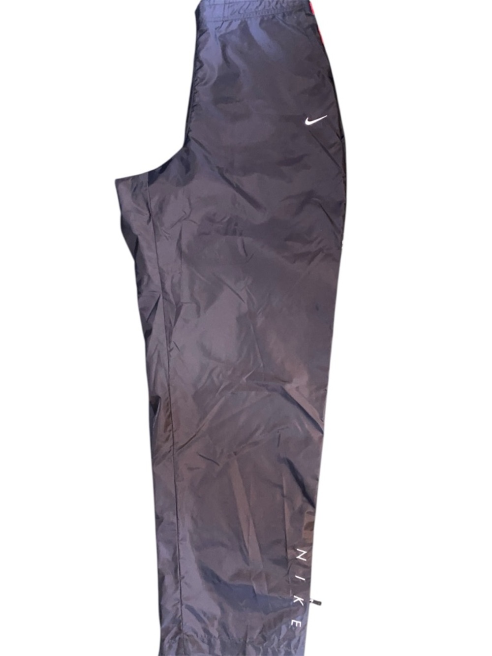 Vintage Nike Black Track Pants with White Swoosh